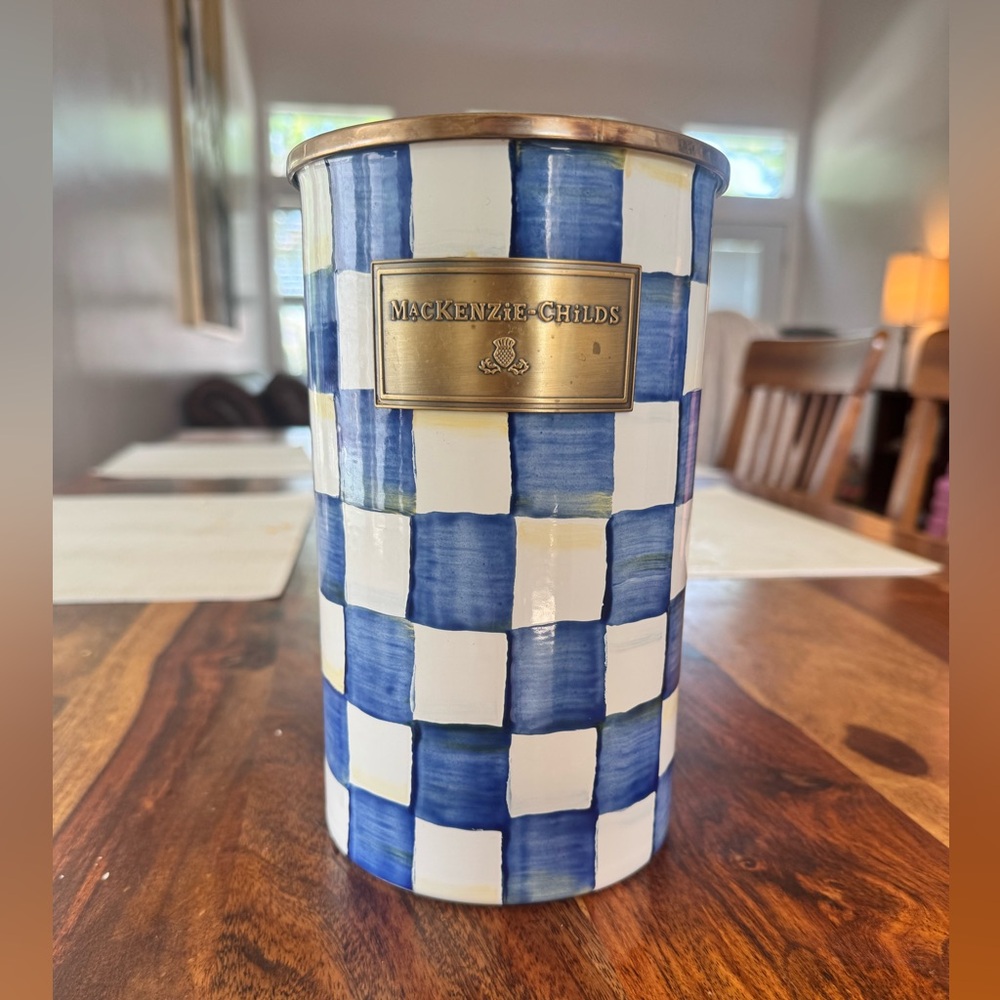 MacKenzie-Childs Royal Checkered Utensil Holder